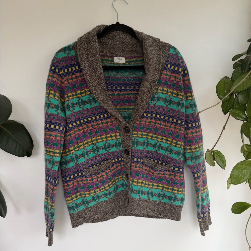Madewell Multicolor Patterned Cardigan Sweater